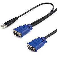 3 m Ultradun USB VGA 2-in-1 KVM-kabel