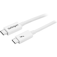 Cable de 1m Thunderbolt 3 Blanco - Cable Compatible con USB-C y DisplayPort - USB Tipo C