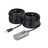 USB Extender Hub, 24m USB 2.0 Extension Cable with 4-Port USB-A Hub ...