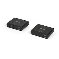 2-ports USB 2.0 över Cat5 eller Cat6-förlängarpaket - strömförsörjning lokalt eller på distans - 100 m - USB-förlängare - USB till Ethernet