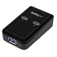 2-poorts 2-naar-1 USB 3.0 switch voor het delen van randapparaten - met USB-voeding