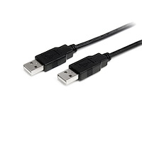 1m USB 2.0 A auf A Kabel - Stecker/Stecker - Schwarz