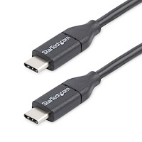 StarTech.com 6ft (2m) USB C Charging Cable Right Angle, 60W PD 3A