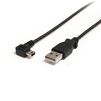 6 ft Mini USB Cable - A to Right Angle Mini B