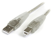 15 ft Transparent USB 2.0 Cable - A to B