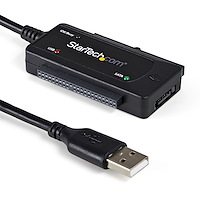 Câble adaptateur / Convertisseur USB 2.0 vers disque dur SATA / IDE de 2,5 / 3,5 pouces - Noir