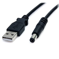 USB to 5.5mm Power Cable - Type M Barrel - 3 ft