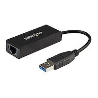Adaptateur réseau USB 3.0 vers Gigabit Ethernet NIC - 10/100/1000 Mb/s - M/F - Noir