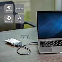 System-S Adattatore Cavo USB 3.1 Tipo C Angolare 90°: Connettore Maschio A USB A 3.0, 30 Cm, Per Dispositivi Moderni
