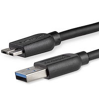 2m schlankes SuperSpeed USB 3.0 A auf Micro B Kabel - St/St