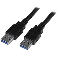 Câble USB 3.0 A vers A de 3 m - M/M - Noir