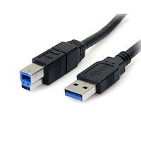 90 cm SuperSpeed USB3.0 Kabel - USB-A naar USB-B - M/M - Zwart