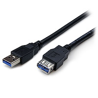 6 ft Black SuperSpeed USB 3.0 Extension Cable A to A - M/F