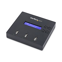 Standalone 1 to 2 USB Thumb Drive Duplicator and Eraser, Multiple USB Flash Drive Copier, System and File and Whole-Drive Copy at 1.5 GB/min, Single and 3-Pass Erase, LCD Display