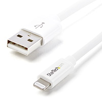 1 m (3 ft.) USB to Lightning Cable - iPhone / iPad / iPod Charger Cable - High Speed Charging Lightning to USB Cable - Apple MFi Certified - White