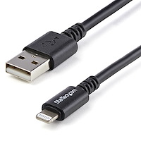 3 m USB till Lightning-kabel - Lång iPhone/iPad/iPod-laddningskabel - Lightning till USB-kabel - Apple MFi-certifierad - Svart