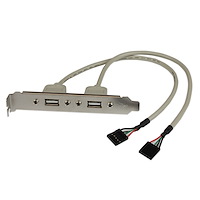 Câble adaptateur USB 2.0 IDC 5 broches vers plaque à 2 ports USB A
