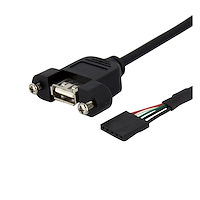 Cable de 0.9m USB 2.0 para Montaje en Panel conexión a Placa Madre - Hembra USB A