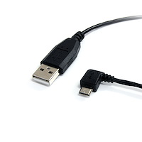 6 ft Micro USB Cable - A to Left Angle Micro B