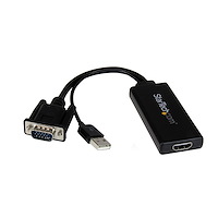 VGA-naar-HDMI-adapter met USB-audio & -voeding – draagbare VGA-naar-HDMI-converter –  1080p