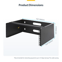 サーバーラック／ウォールマウントブラケット／4U／19インチ／2ポスト