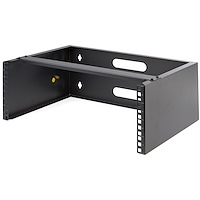 4U Wall Mount Network Rack - 14 Inch Deep (Low Profile) - 19" Patch Panel Bracket for Shallow Server and IT Equipment, Network Switches - 44lbs/20kg Weight Capacity, Black
