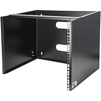 8U Wall Mount Network Rack - 14 Inch Deep (Low Profile) - 19" Patch Panel Bracket for Shallow Server and IT Equipment, Network Switches - 80lbs/36kg Weight Capacity, Black